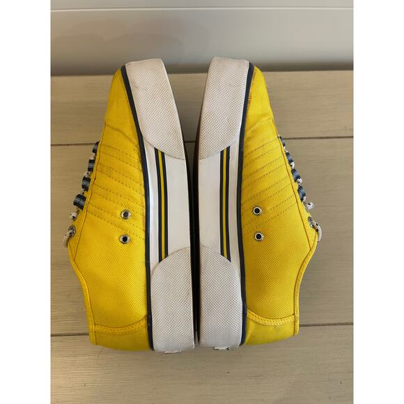 Vintage 1990 Tommy Hilfiger Womens Shoes Size 8m Chunky Platform Sneakers Yellow - Picture 3 of 7